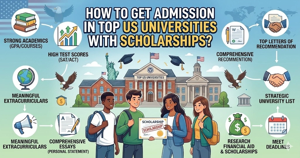 How to Get Admission in Top US Universities with Scholarships?