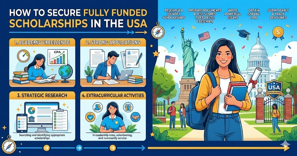 How to Secure Fully Funded Scholarships in the USA?