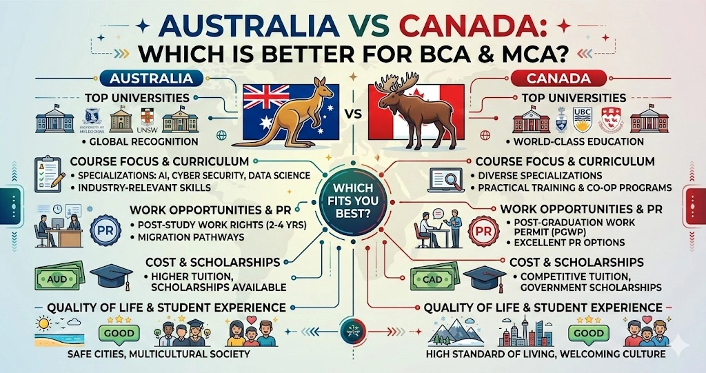 Australia vs Canada: Which is Better for BCA & MCA?