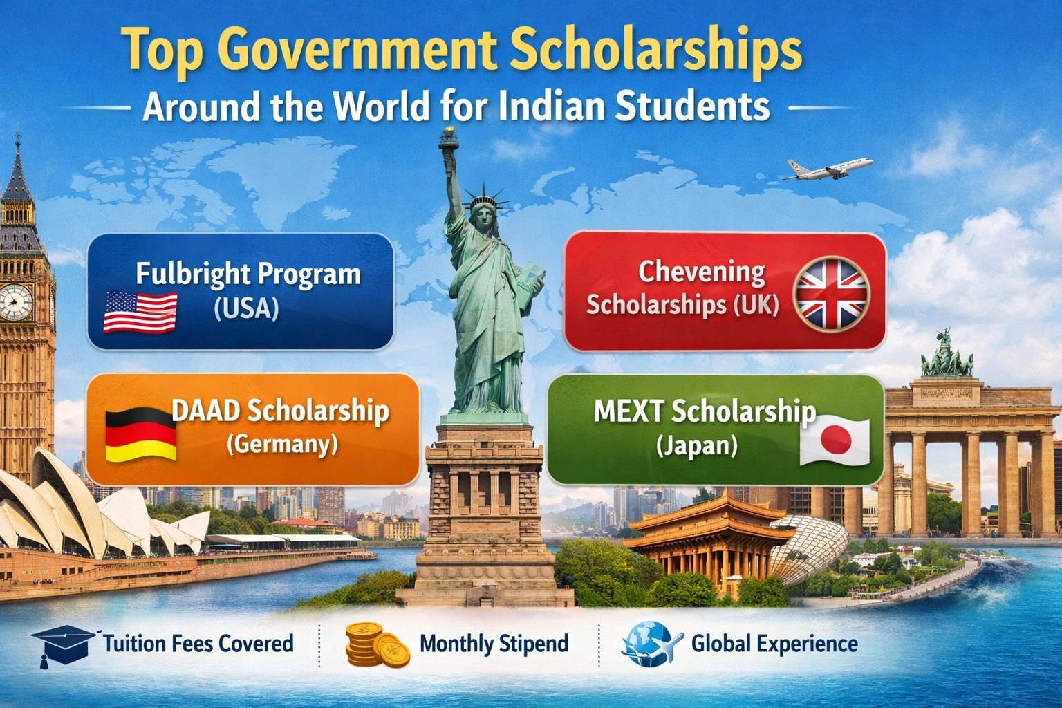 Top Government Scholarships Around the World for Indian Students